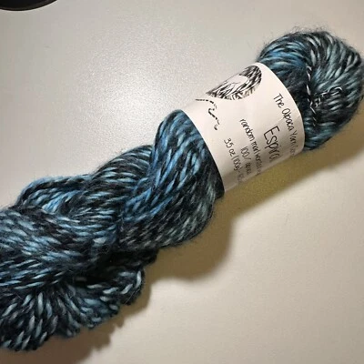 The Alpaca Yarn Company Worsted Espiral (Curazao) Azul/Negro Alpaca SUAVE 165yd Foto 1 de 3