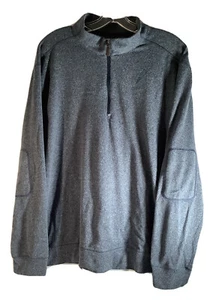 Suéter Greg Norman para hombre 1/4 cuarto con cremallera XL gris codo de golf rendimiento - Imagen 1 de 6