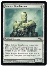 Solemn Simulacrum 2003 Mirrodin MRD Rare Artifact MTG NM-MINT Actual Pics AZ2