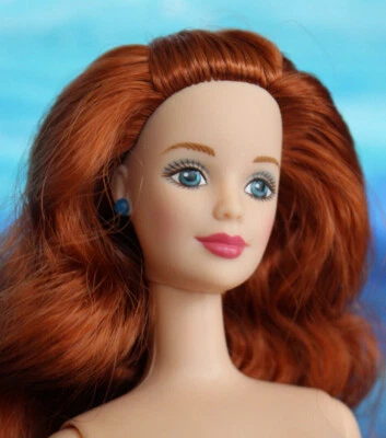 Обнаженная рыжая голова имбирь Барби половина вверх длинные волнистые волосы голубые глаза Mackie debox 4 OOAK - Изображение 1 из 4
