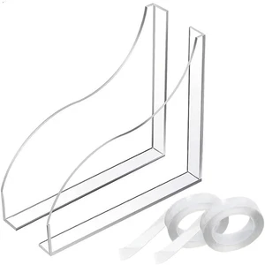 2 piezas acrílico protector contra salpicaduras bañera barrera de agua sello de baño extraíble - Imagen 1 de 12