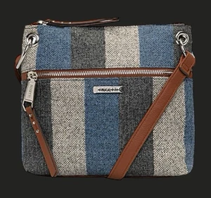 Rosetti Mini Crossbody Bag Bold Stripe New Blue Gray - Picture 1 of 3