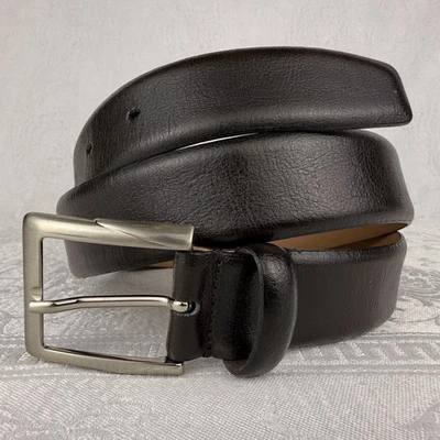 Cinturón Trafalgar Rafferty Hombre Talla 34/85 Cuero Negro Hecho en ITALIA *Leer Foto 1 de 4