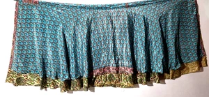 Women's Indian Sari Wrap Skirt Handmade Reversible Vintage Hippie XL Tea - Picture 1 of 6