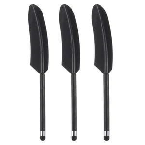 3pcs Touch Screen Pen Stylus Pen for All Capacitive Touch Screens Devices, Black - Photo 1/7