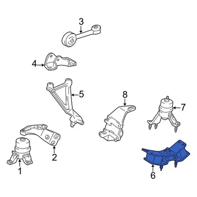 For Toyota Camry 1997-2001 Toyota 1237203080 Left Engine Mount Foto 1 de 3