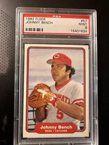 1982 Fleer #57 Johnny Bench Reds Hof PSA 9 - Bild 1 von 2