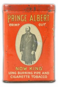 PRINCE ALBERT TOBACCO CAN SHAPED 17" HEAVY DUTY USA MADE METAL ADVERTISING SIGN - Picture 1 of 1