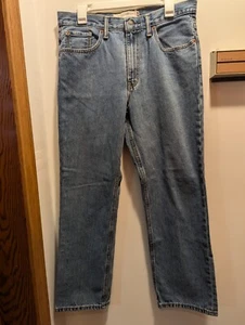 Levis 505 Men's 34x30 Regular Fit Straight Leg Blue Jeans - Picture 1 of 9