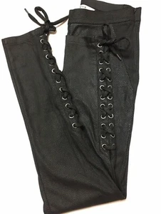Dex Womens Black Size Small S Lace-Up Detail Pull-On Stretch Pants $69 - Picture 1 of 6