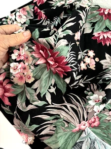 42WX25L Vtg LANAI PRINTS Hoffman Hawaiian FLOWER Quilt Fabric Cotton Floral PINK - Picture 1 of 5