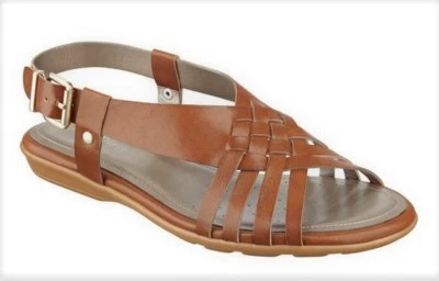 Easy Spirit Resto Sandalias de Tiras Marrón Tostado Natural Tejido Talla 9.5 Med NUEVO      Foto 1 de 4