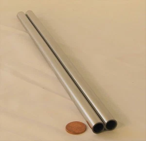 Paquete de 2 tubos de acero inoxidable longitud de tubo de 12"" diapositiva de salida 10 mm OD 3/8"" ID 8 mm - Imagen 1 de 2