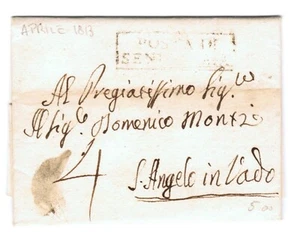 Prefilatelica del 1813 da SENIGALLIA a SANT'ANGELO IN VADO - Foto 1 di 3