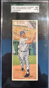 1955 TOPPS DOUBLE HEADER Baseball Card #21/22 MOOSE SKOWRON & F. SULLIVAN SGC 6 - Picture 1 of 2