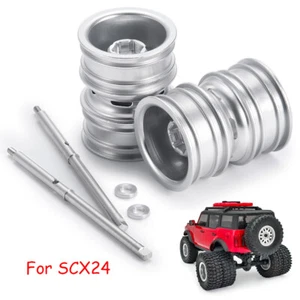 2/4x 1.0'' Metal Rear Wheel Rim CVD for Axial SCX24 1/24 RC Crawler Car - Picture 1 of 26