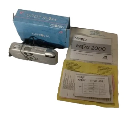 Cámara fotográfica Minolta Vectis 2000 plateada IX-File Point Shoot APS NUEVA EN STOCK caja original Foto 1 de 4