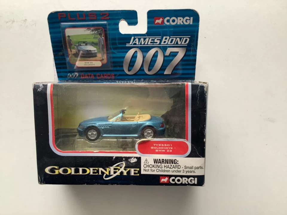 Corgi Diecast Model James Bond 007 Goldfinger BMW Z3 3 Car Blue TY95501
