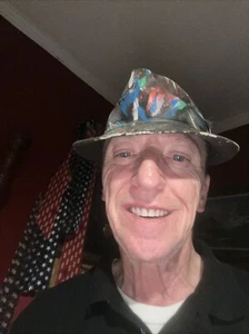 Rare, One Of A Kind Champ Fedora Hat 7 & 1/2 Custom Painted Artist Signed - Picture 1 of 15