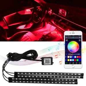 Neon Led Strip Car Interior Lighting Ambient Lights with USB Cigarette Lighter - Picture 1 of 40