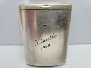 ESTUCHE vintage de plata esterlina 1929 a juego Vesta, caja fuerte. 4084/3 - Imagen 1 de 9