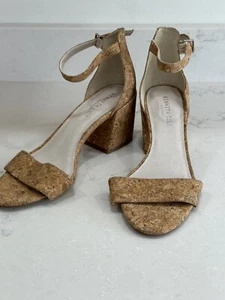 Kenneth Cole Sandals One Band Cork Ankle Strap Shoes Size 8 - Picture 1 of 10