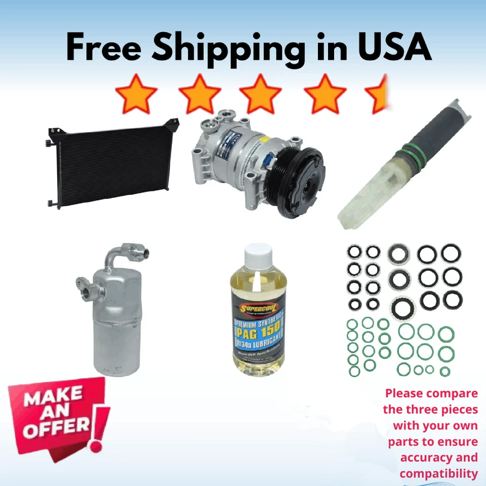 Compresor, condensador y secadores de aire acondicionado aptos para Chevrolet Silverado 2500 HD 2001 Foto 1 de 1