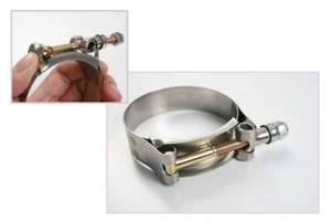 A88 3.4"-1.7" Stainless Steel T-Bolt Clamp For Hose Pipes & Plumbing Tbolt - Picture 1 of 7