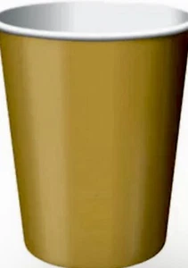 Gold 9oz Party Cups (24) - Party Supplies - Picture 1 of 1