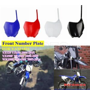 For Yamaha YZ125 YZ250 YZ250F YZ450F WR250F WR450F MX Plastic Front Number Plate