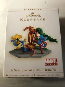 Hallmark Marvel: A New Breed of Super Heroes (2006) Set of 6 Miniature Ornaments - Picture 1 of 7
