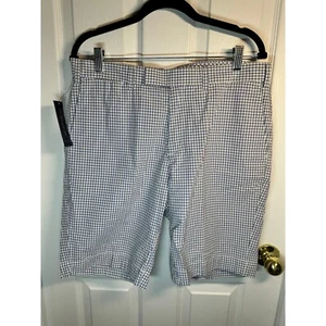 NWT! Ralph Lauren Men's Gingham Blue Shorts Flat Front Casual Summer Size 34 - Picture 1 of 8