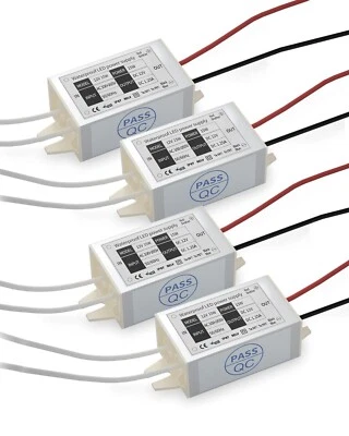 Controlador LED Fuente de Alimentación 12V, Transformador de Fuente de Alimentación Lustaled 15W DC 12V IP67 Foto 1 de 4