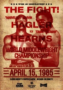 TOMMY HEARNS vs MARVIN HAGLER 8X10 PHOTO BOXING PICTURE CHAMPIONSHIP THOMAS - Picture 1 of 1
