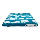 Camco 53440 - Queen Fleece Blanket, Blue, Life is Better at the Campsite