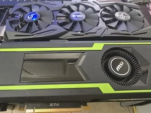 for parts or repair Asus Strix Gtx 1070 8gb Msi Gtx 1080 Ti Aero Price For Both - Afbeelding 1 van 8
