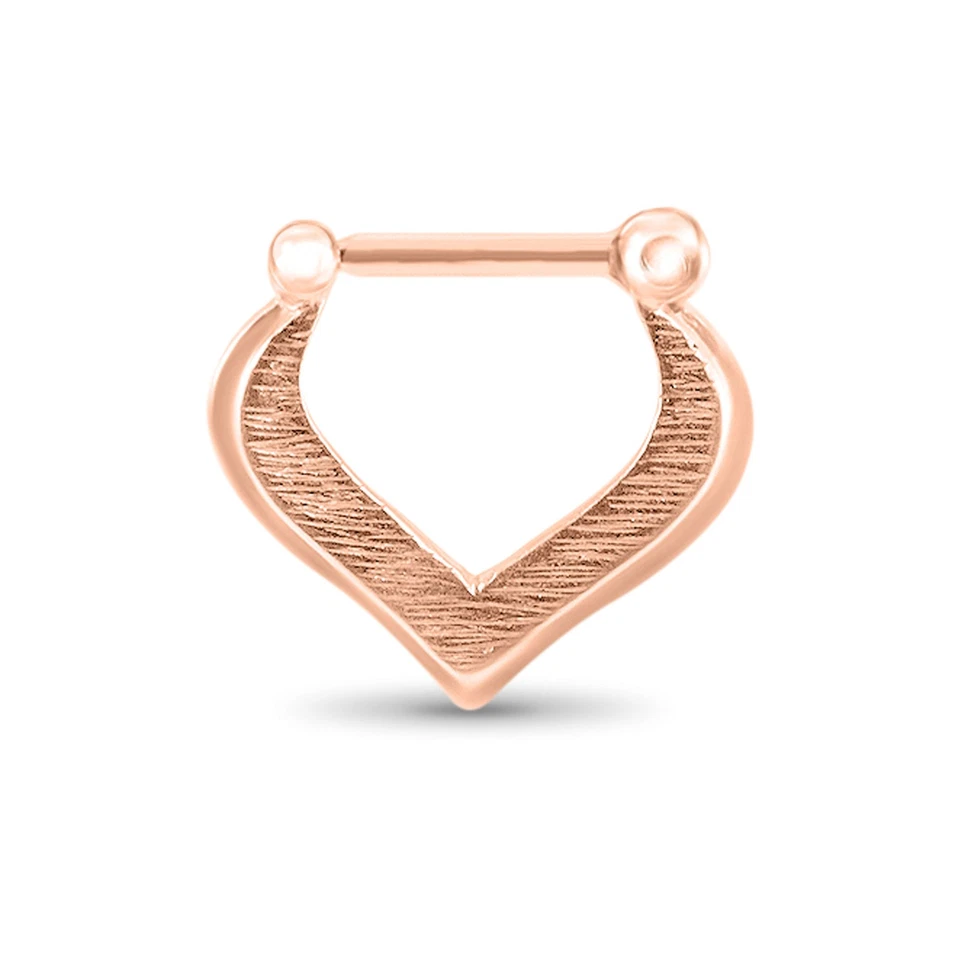 925 Пробы двусторонний на петлях перегородки нос кольцо обруч слезоточивый падение 16G - Изображение 1 из 1