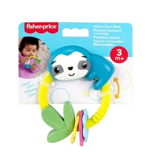 Fisher-Price Tobogán y Clack Perezoso Mordedor Bebé Juguete Actividad Sensorial - Imagen 1 de 2