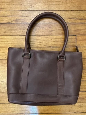 Bolso Shopper Vintage LL Forrado en Frijoles Doble Correa Cuero Barco Foto 1 de 4