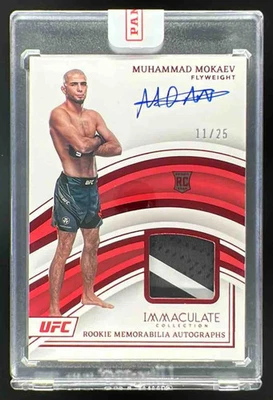 2023 Immaculate Collection UFC Red #101 Muhammad Mokaev Autograph Auto /25 - Image 1 of 2