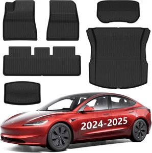 Tesla Model 3 Highland 2024 Floor Mats Full Set Cargo Liner Trunk Tray by OKKMAX - Picture 1 of 5