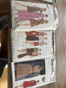 3 Dress Top Pants Skirt Butterick Sewing Patterns 4949, 3327, 6911 Sz 22 1/2 Un - Picture 1 of 7