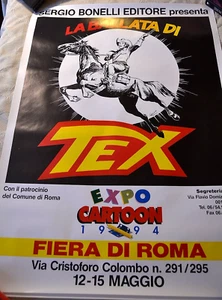La ballata di Tex, 1994 Expocartoon Roma, poster manifesto cm. 70x100 ca. - Imagen 1 de 3