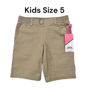 New IZOD Kids Boys Girls School Uniform Shorts Size 5 - Picture 1 of 4