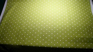 7.3m Clarke and Clarke Dot Lime - Picture 1 of 2