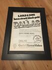 Dallas Tv Series Videos 1982 Framed Original Poster Size Advert
