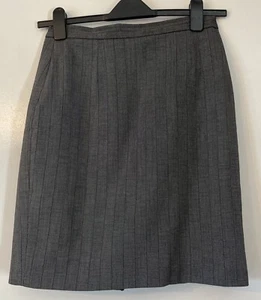 Charlotte Halton Grey Pencil Skirt - Size 10 28” Waist Lined - Picture 1 of 3