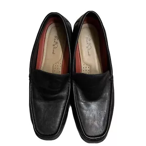 THAD STUART Men’s BLACK Slip On Loafers-Malden English Moc-Size 9.5/ Eur 43. - Picture 1 of 7