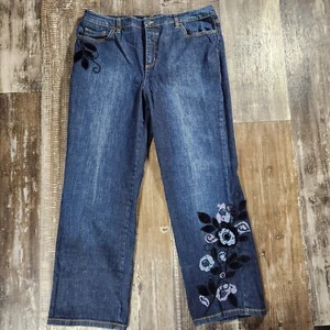Jean Talbots Petites elástico recortado azul talla 14 - Imagen 1 de 10