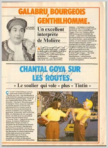1981 Document CHANTEUSE Chantal GOYA et TINTIN 1/2 page - Picture 1 of 1